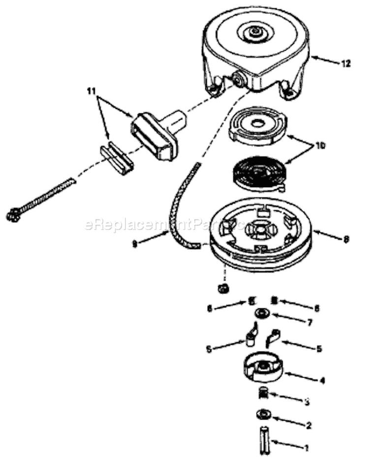 Page E Diagram and Parts List for 8966-2  Briggs and Stratton Generator